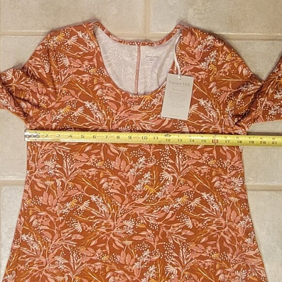 Garnet Hill Trapeze Dress Seamed Jersey Knit Tencel Lyocel in Terracotta NEW - Picture 9 of 13